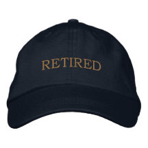 Retired Embroidered Text Baseball Hat
