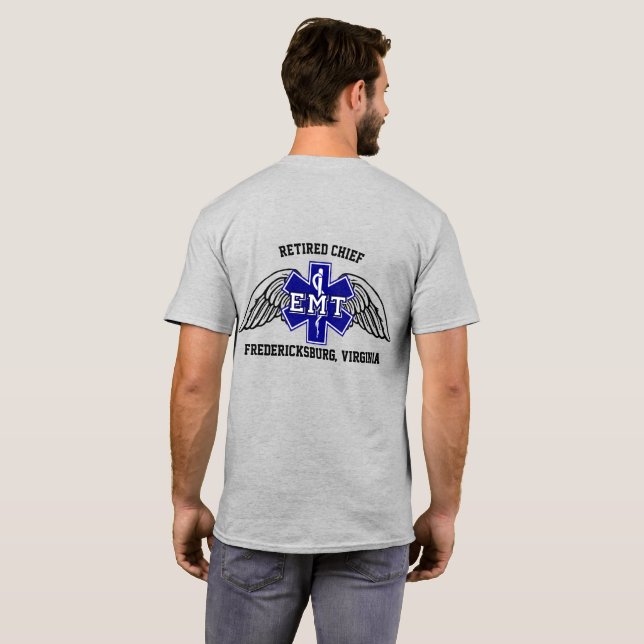 Retired EMT Customisable T-Shirt (Back Full)
