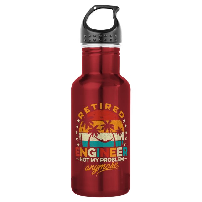 Retired Engineer Not My Problem Anymore 532 Ml Water Bottle (Front)