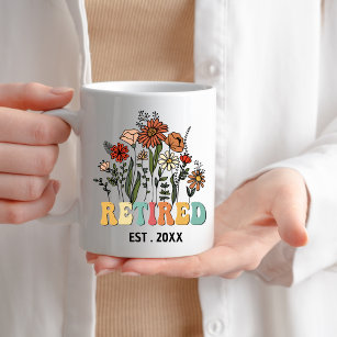 Retired Est 2024 Funny Retirement Party For Women Coffee Mug