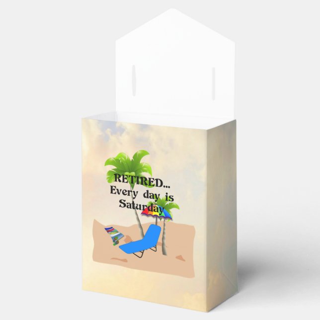 Retired...Every Day is Saturday Favour Box (Opened)
