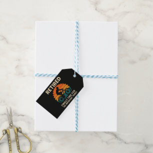 Retired Finally Time For The Important Things Gift Tags