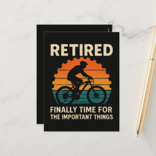 Retired Finally Time For The Important Things Holiday Postcard