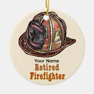 Retired Firefighter Ceramic Tree Decoration