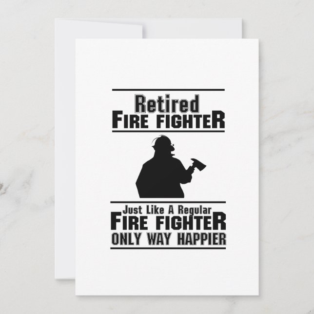 Retired Firefighter Fire Man Chief Funny  Gift Card (Front)