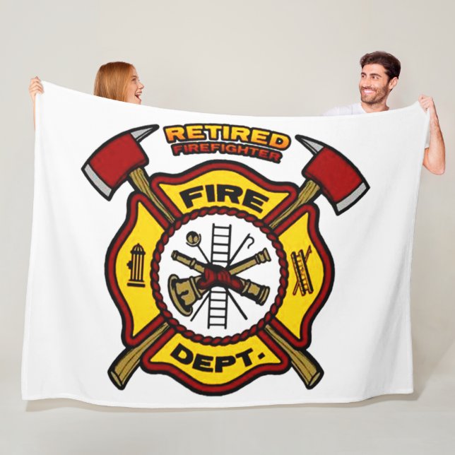 RETIRED FIREFIGHTER FLEECE BLANKET (In Situ)