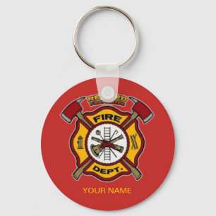 RETIRED FIREFIGHTER KEY RING