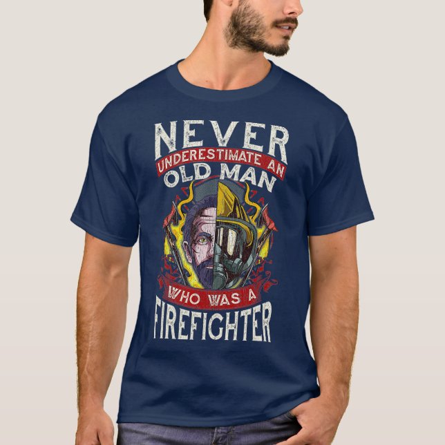 Retired Firefighter Retirement Gift T-Shirt (Front)