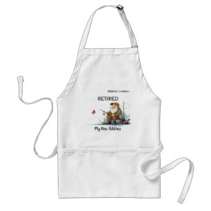 Retired - Fishing My New Address personalise Standard Apron