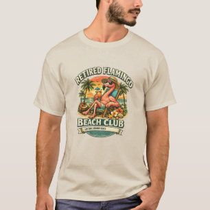 Retired Flamingo Beach Club Custom Retirement T-Shirt