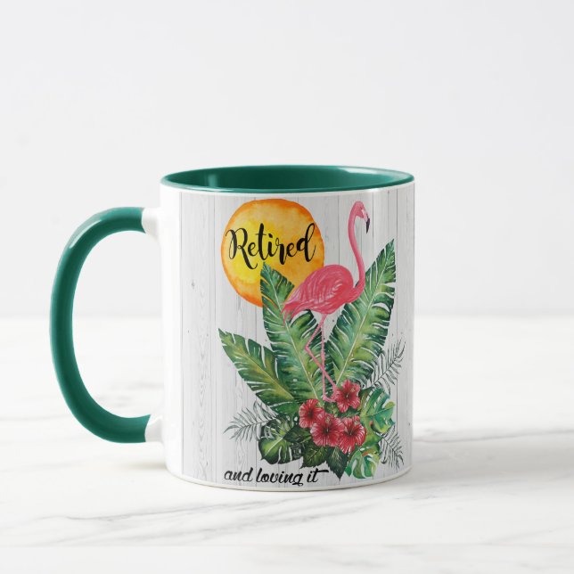 Retired Flamingo Watercolor Mug (Left)