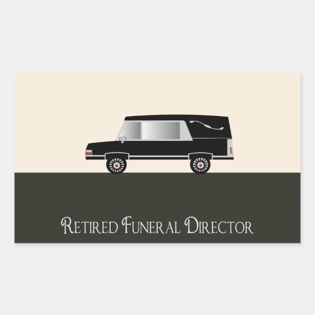 Retired Funeral Director Gifts Rectangular Sticker (Front)