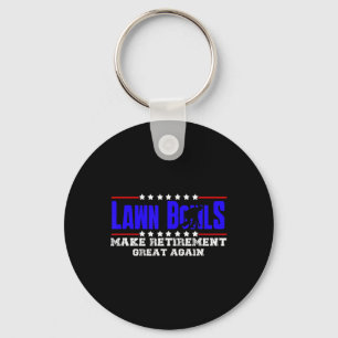 Retired Funny Lawn Bowls Gift For Men And Women La Key Ring