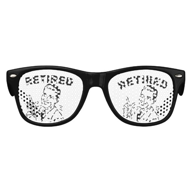 RETIRED FUNNY RETRO SUNGLASSES FUN-Glasses! (Front)