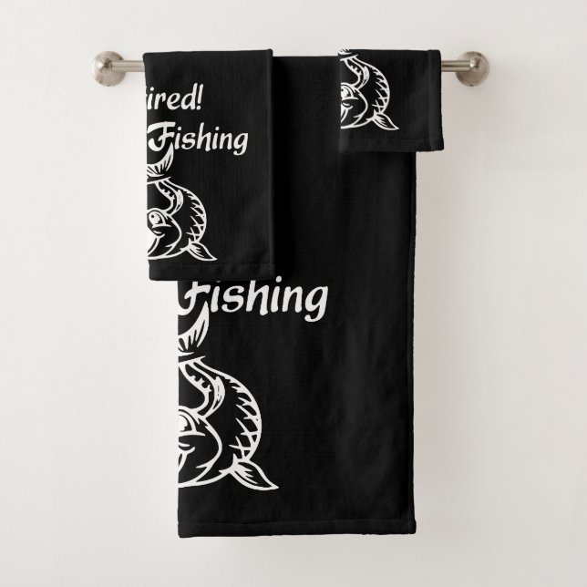 Retired Going Fishing Bath Towel Set (Insitu)