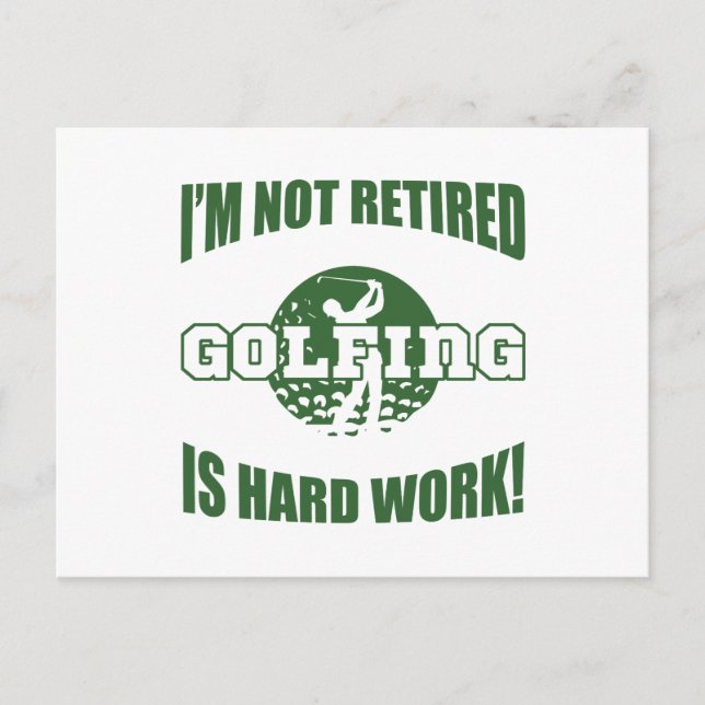 Retired Golf Lover Postcard (Front)