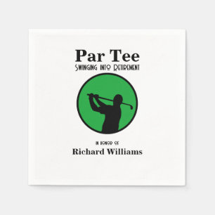 Retired Golf Player Swinging into Retirement  Napkin