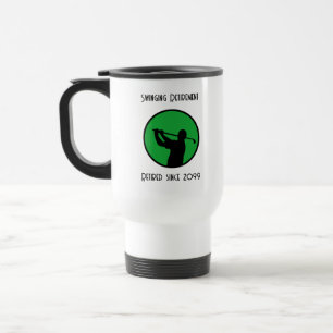 Retired Golf Player Swinging into Retirement Travel Mug