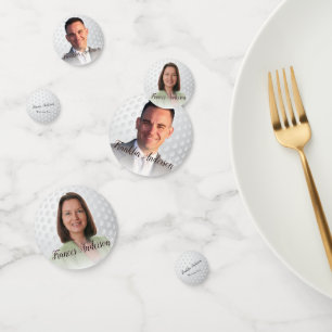 Retired Golfer Couple Mum Dad 2 Image Template Confetti