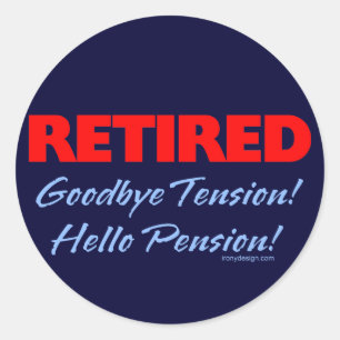Retired Goodbye Tension (dark blue) Classic Round Sticker