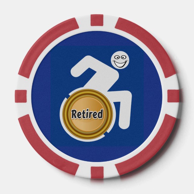 Retired Handicapped Poker Chips (Front)