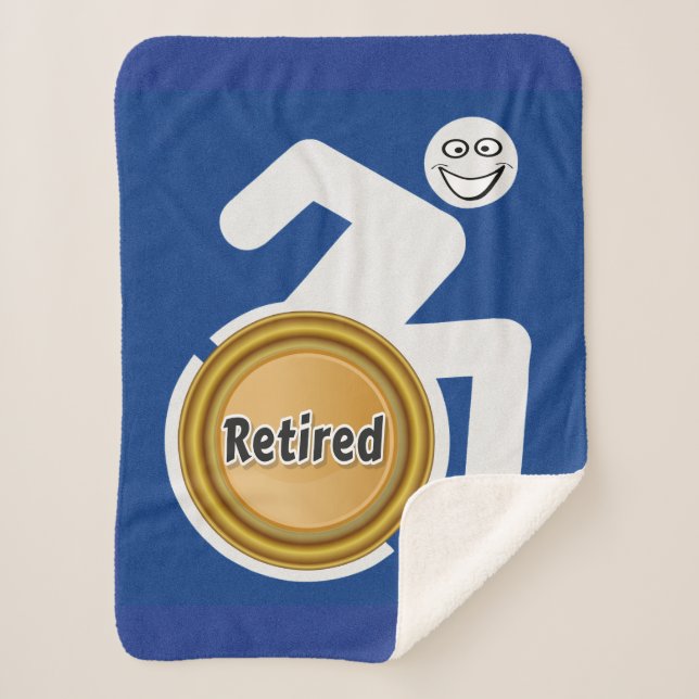 Retired Handicapped Sherpa Blanket (Front)