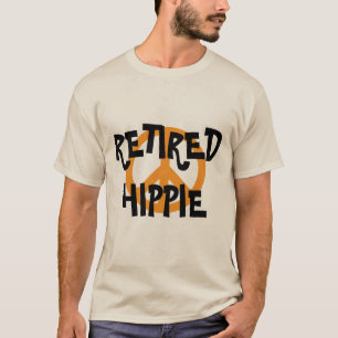 Retired Hippie, peace symbol, custom shirt