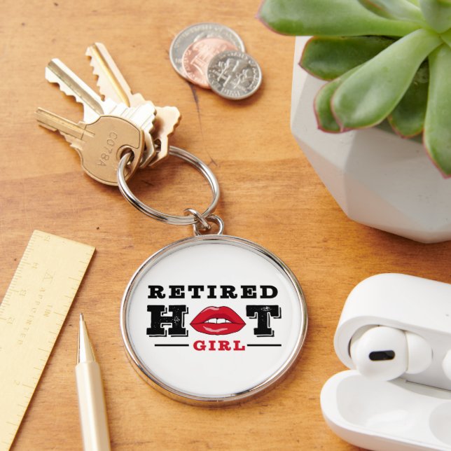Retired Hot Girl Key Ring (Desk)