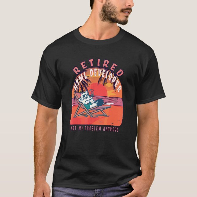 Retired Html Developer  Vintage Retirement T-Shirt (Front)
