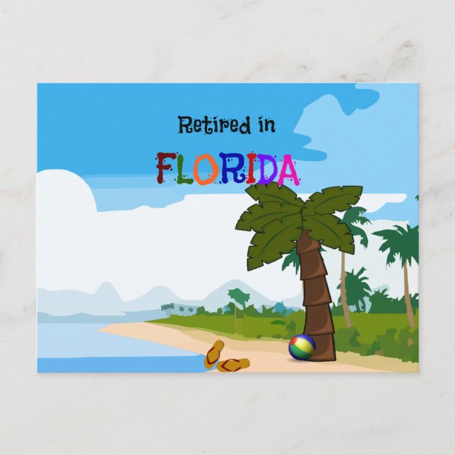 Retired in Florida Postcard (Front)