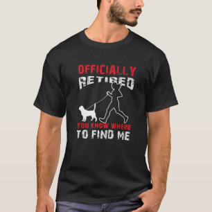 Retired Jogging Beagle Dog Walker Pet Hound Jogger T-Shirt
