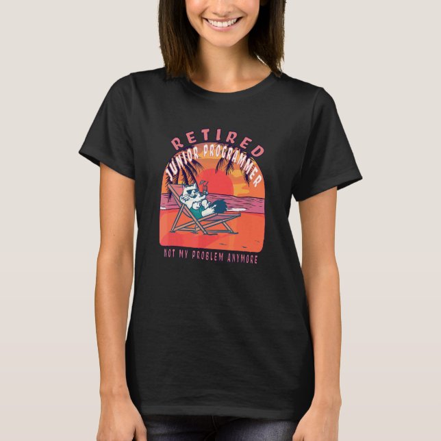 Retired Junior Programmer  Vintage Retirement T-Shirt (Front)