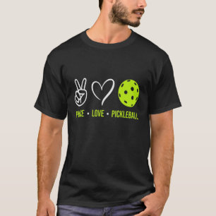 Retired Ladies Peace Love Pickleball T-Shirt