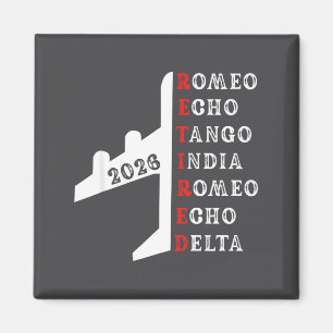 Retired Lot 2026 Phonetic Alphabet Retirement Gift Magnet