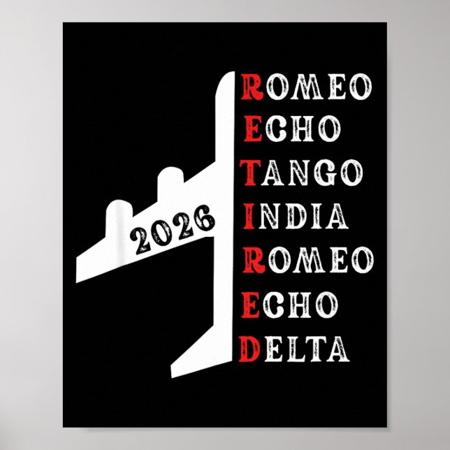 Retired Lot 2026 Phonetic Alphabet Retirement Gift Poster (Front)