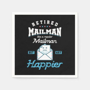 Retired Mailman Postal Worker Postman Post Office Napkin