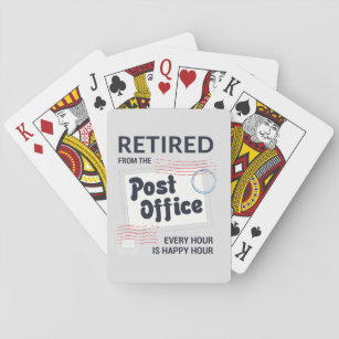 Retired Mailman Postal Worker Retirement Funny Playing Cards
