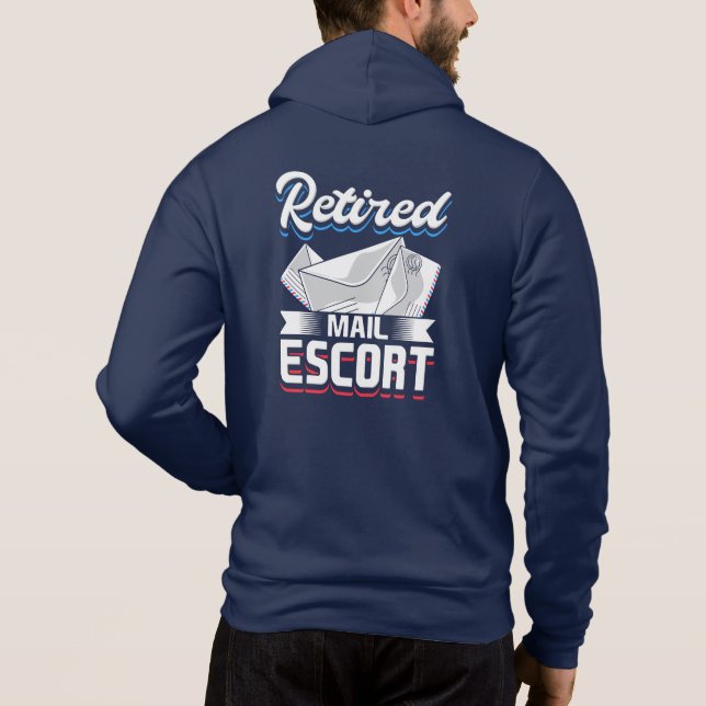 Retired Mailman Postal Worker Retirement Grandpa Hoodie (Back)