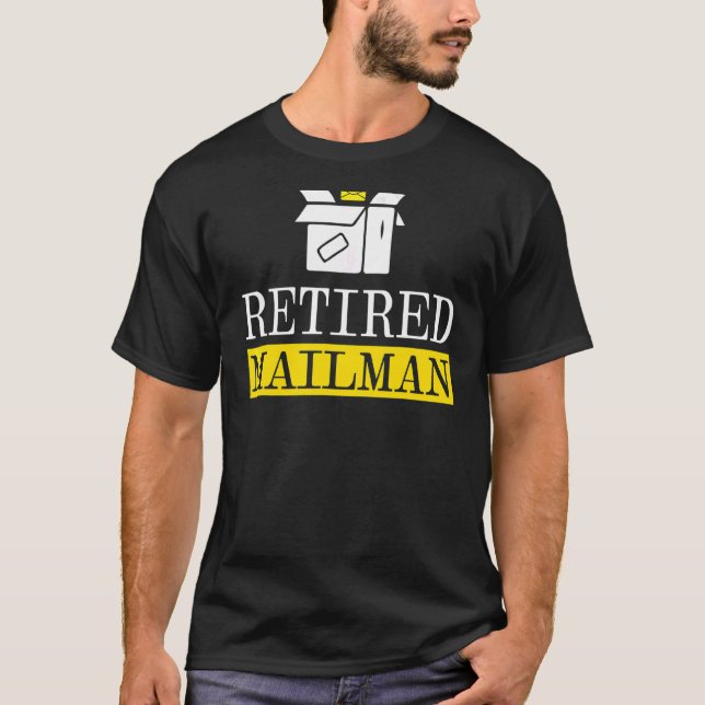 Retired Mailman Postman Postal Worker Courier Mail T-Shirt (Front)