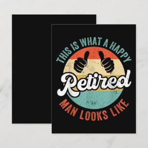 Retired Man Funny Retirement  Enclosure Card