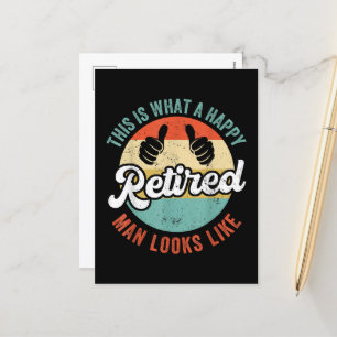 Retired Man Funny Retirement Holiday Postcard