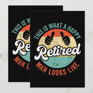 Retired Man Funny Retirement  Invitation