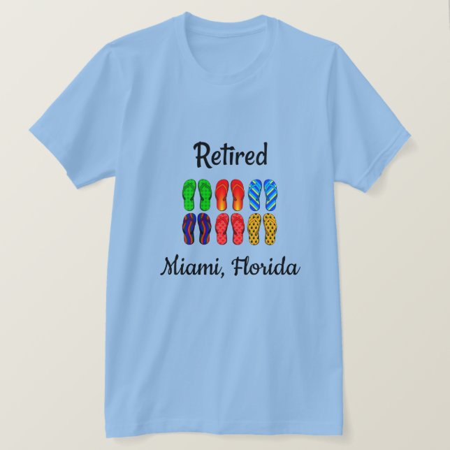Retired - Miami, Florida T-Shirt (Design Front)