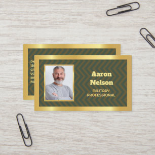 Retired Military Custom Photo Business Card