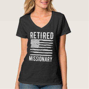 Retired Missionary Profession American Flag T-Shirt