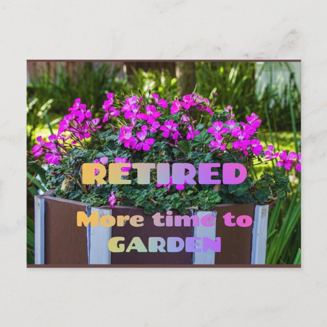 Retired - More Time to Garden Postcard (Front)