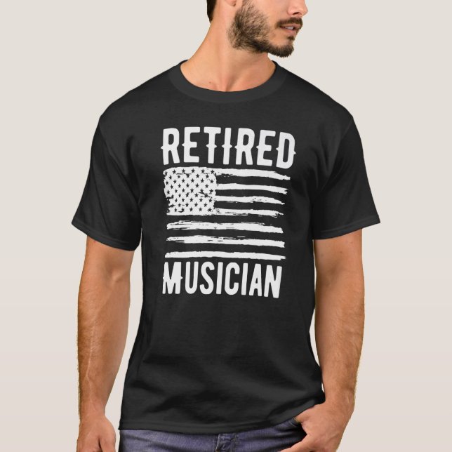 Retired Mortician Profession American Flag Premium T-Shirt (Front)