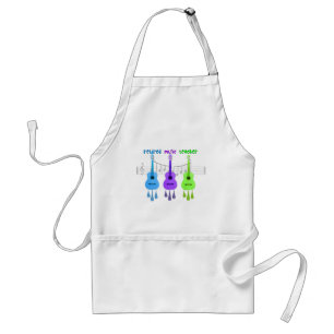 Retired Music Teacher 3 Guitars Design Standard Apron