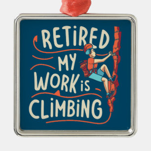 Retired My Work Is Climbing Flowy Lines Metal Tree Decoration