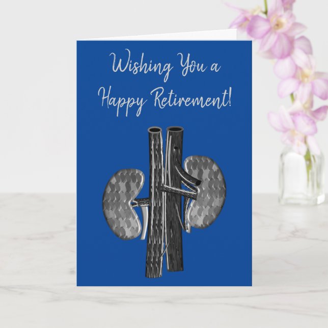 Retired Nephrologist Greeting Card Blue (Orchid)